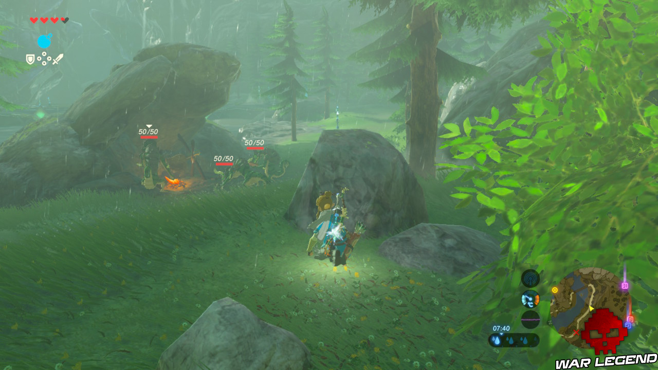 Soluce The Legend of Zelda: Breath of the Wild - Vers le domaine Zora camps de Lézalfos