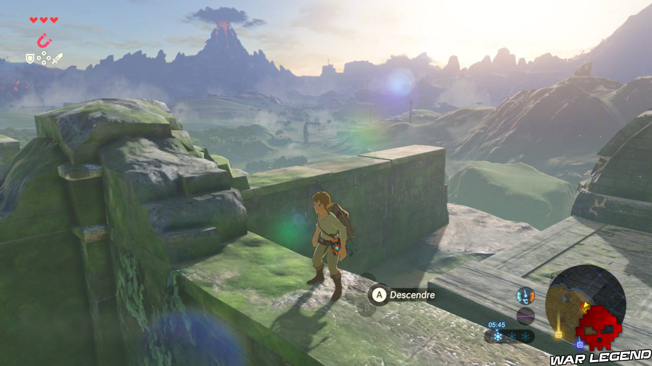 Soluce The Legend of Zelda: Breath of the Wild - Le plateau isolé partie 1 Link sur mur