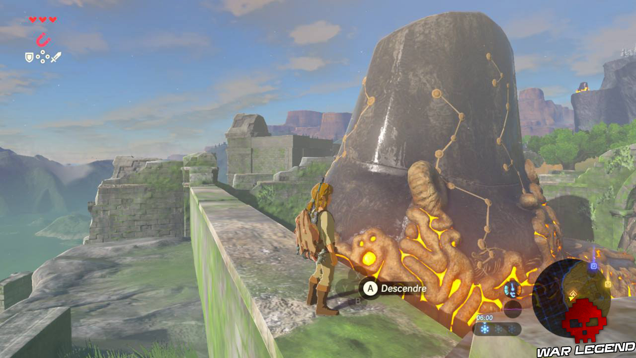 Soluce The Legend of Zelda: Breath of the Wild - Le plateau isolé partie 1 Link sur un mur