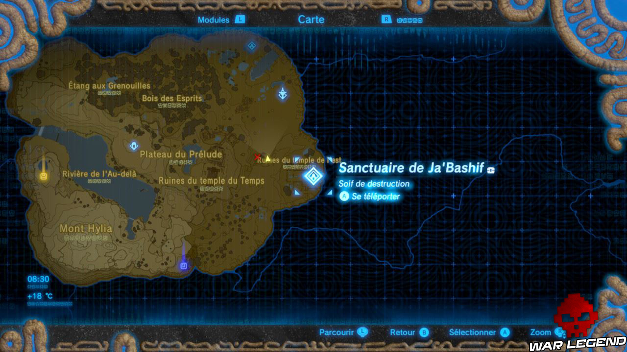 Soluce The Legend of Zelda: Breath of the Wild - Le plateau isolé partie 2 carte