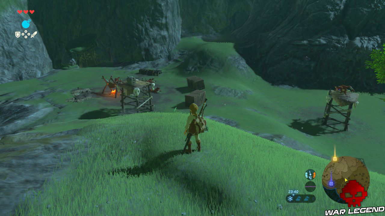 Soluce The Legend of Zelda: Breath of the Wild - Le plateau isolé partie 2 campement ennemi pénombre