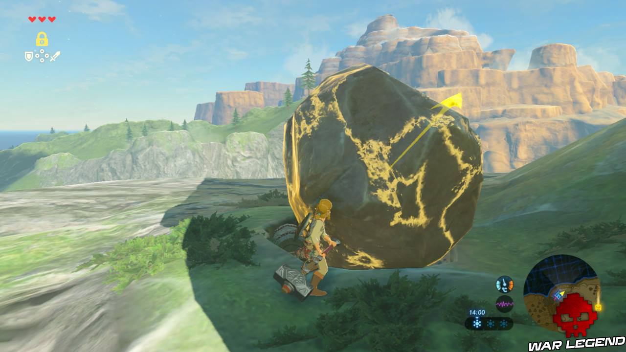 Soluce The Legend of Zelda: Breath of the Wild - Le plateau isolé partie 2 rocher figé