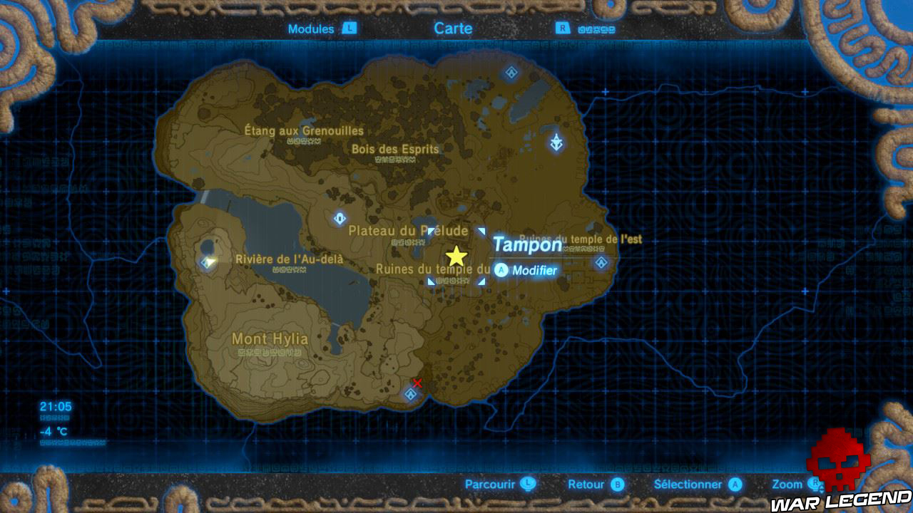 Soluce The Legend of Zelda: Breath of the Wild - Le plateau isolé partie 2 carte