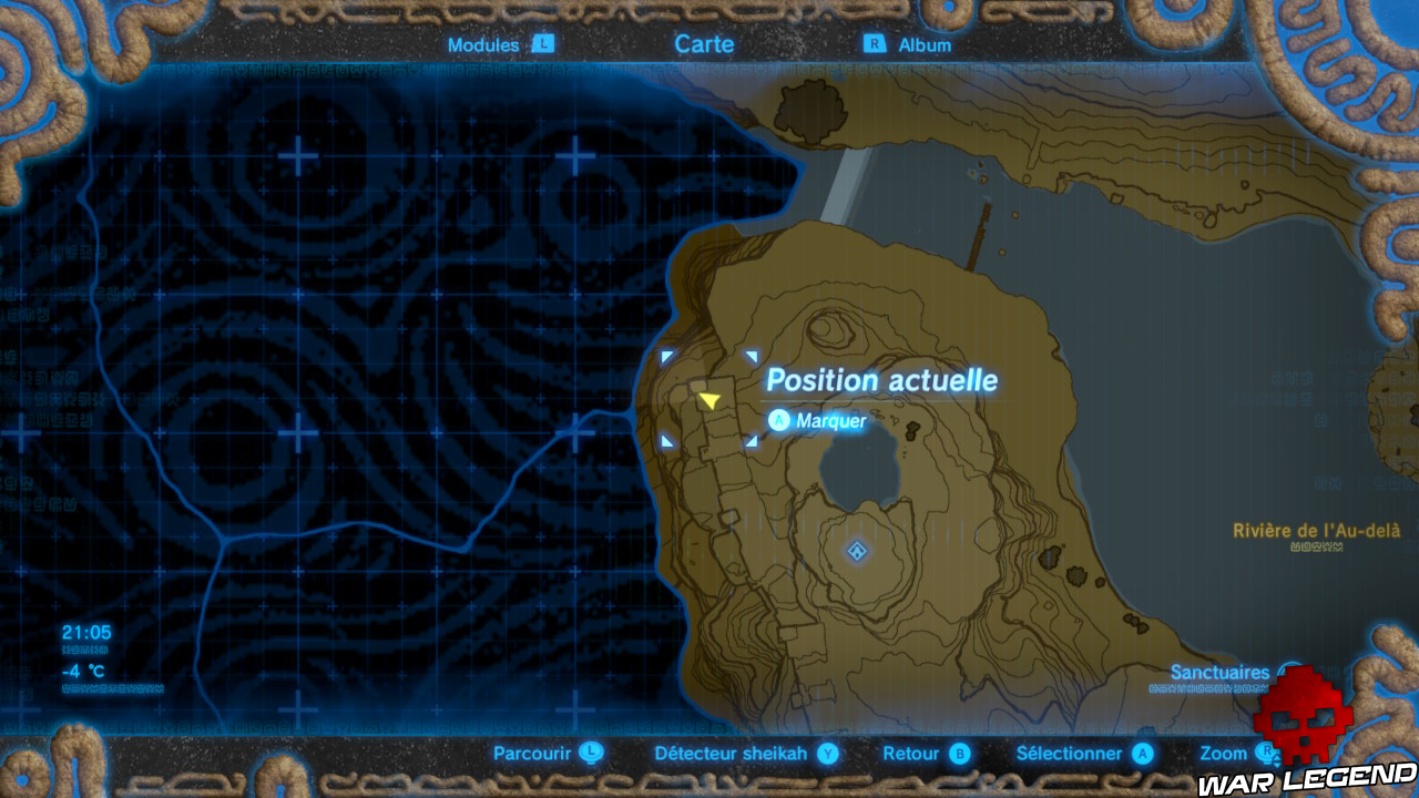 Soluce The Legend of Zelda: Breath of the Wild - Les créatures divines partie 2 carte