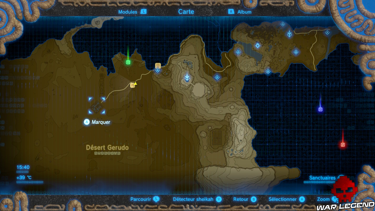 Soluce The Legend of Zelda: Breath of the Wild - Les créatures divines partie 2 carte