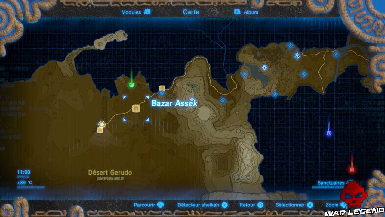 Soluce The Legend of Zelda: Breath of the Wild - Infiltrer la cité des femmes carte
