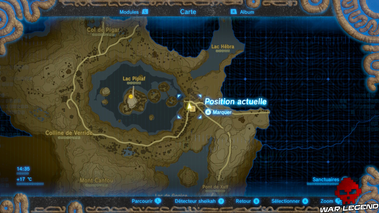Soluce The Legend of Zelda: Breath of the Wild - Les créatures divines partie 3 carte