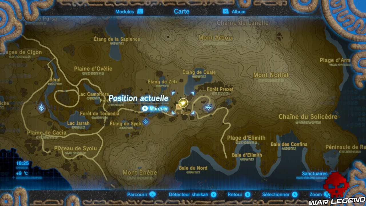 Soluce The Legend of Zelda: Breath of the Wild - Les voleurs de bétail carte