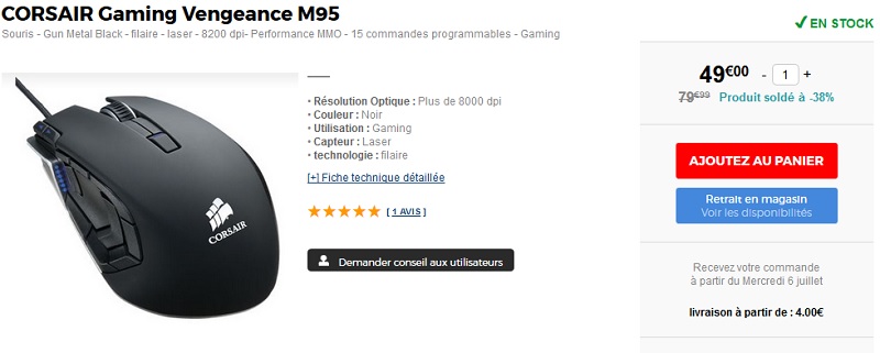 bon-plan-souris-corsair-gaming-vengeance-m95-49-euros