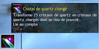 Cristaux de Quartz chargés