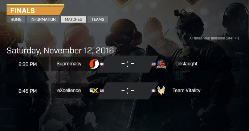 tableau des finales de Pro League PC