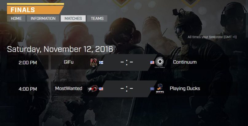 tableau des finales de Pro League PC