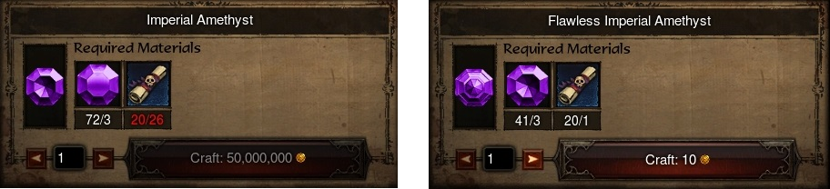 nouvelles qualités de gemmes D3 RoS