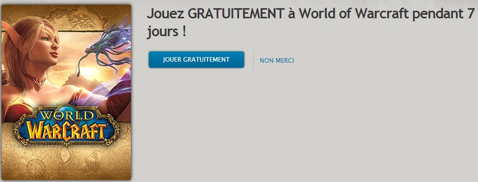 jouez gratuitement WoW
