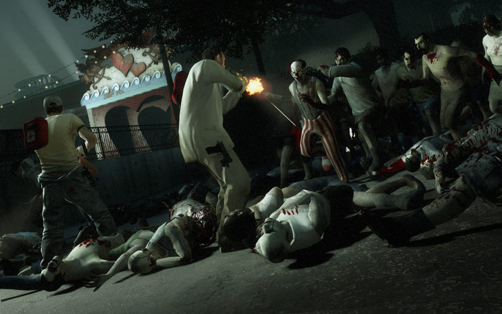 nouveaux jeux Half-Life image left 4 dead, survivants tirant sur des zombies