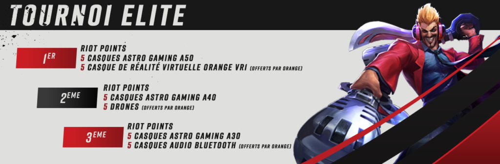 récompenses tournoi élite