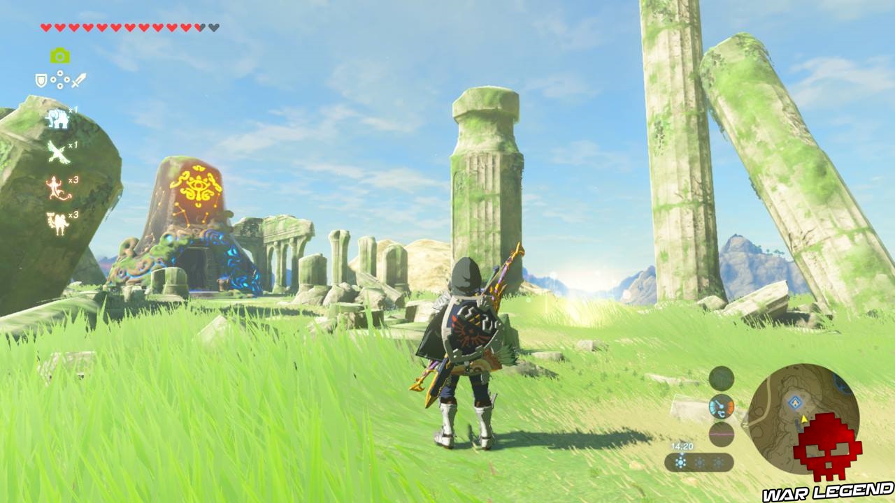 Soluce The Legend of Zelda: Breath of the Wild - Trouver tous les souvenirs colonnades