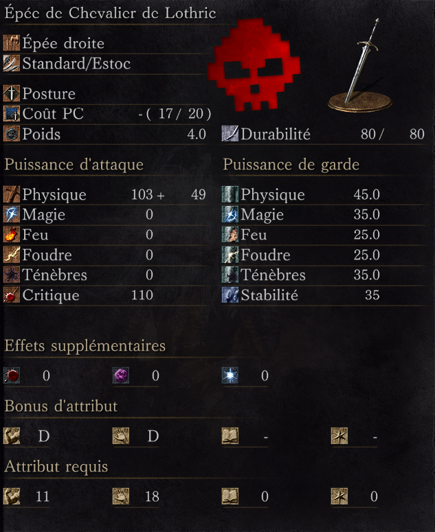 Épée de Chevalier de Lothric