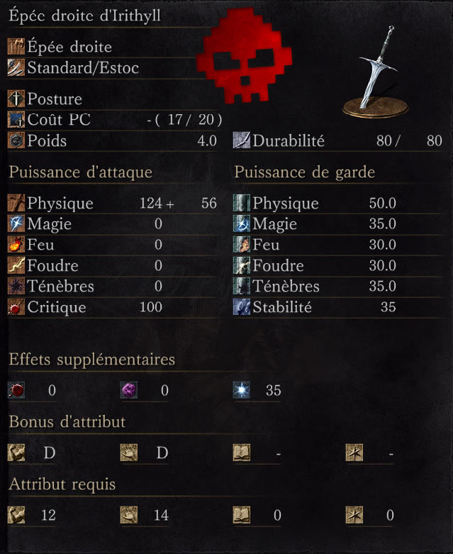 Épée droite d'Irithyll