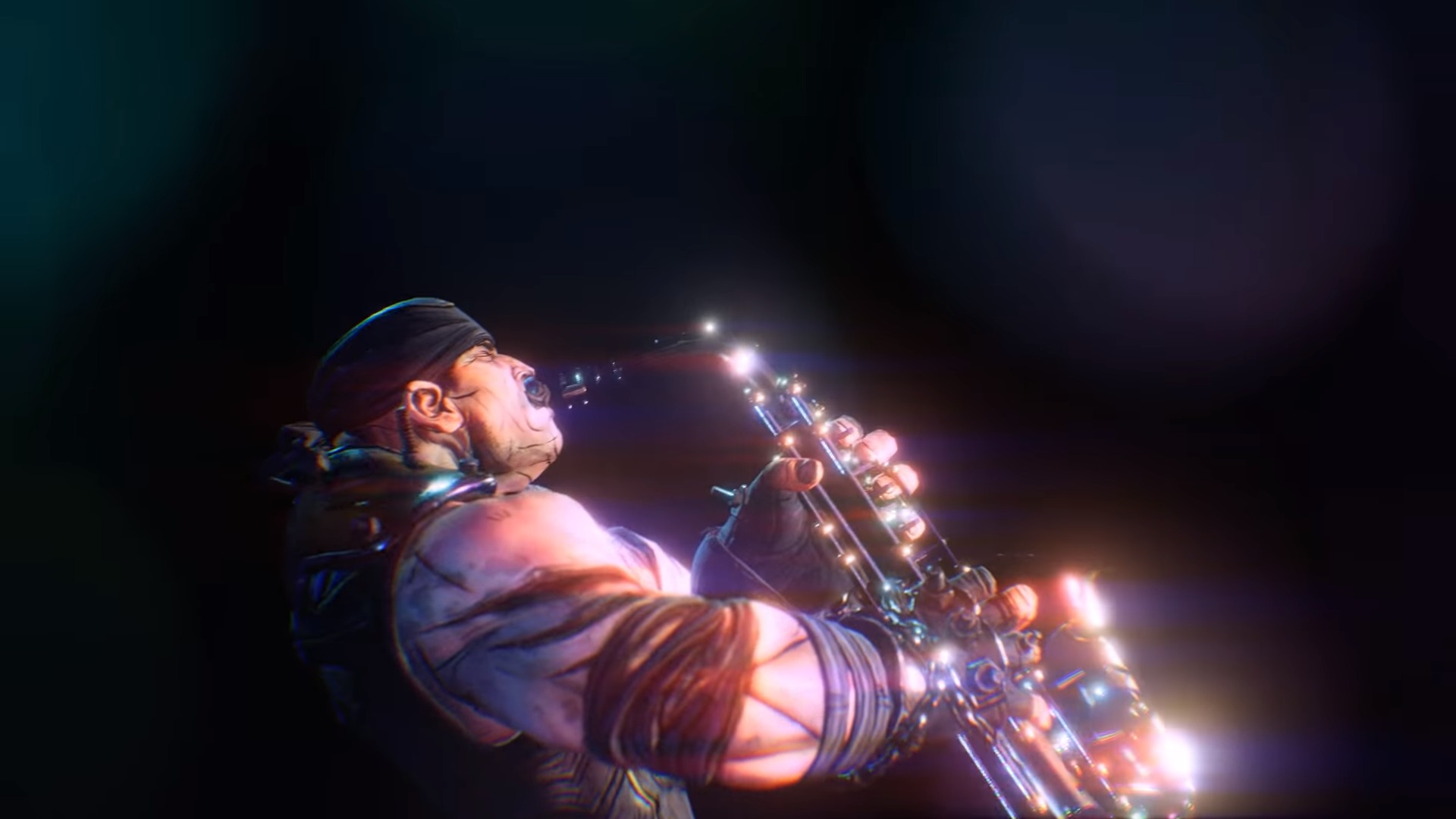 Borderlands 3 - brock faisant du saxophone