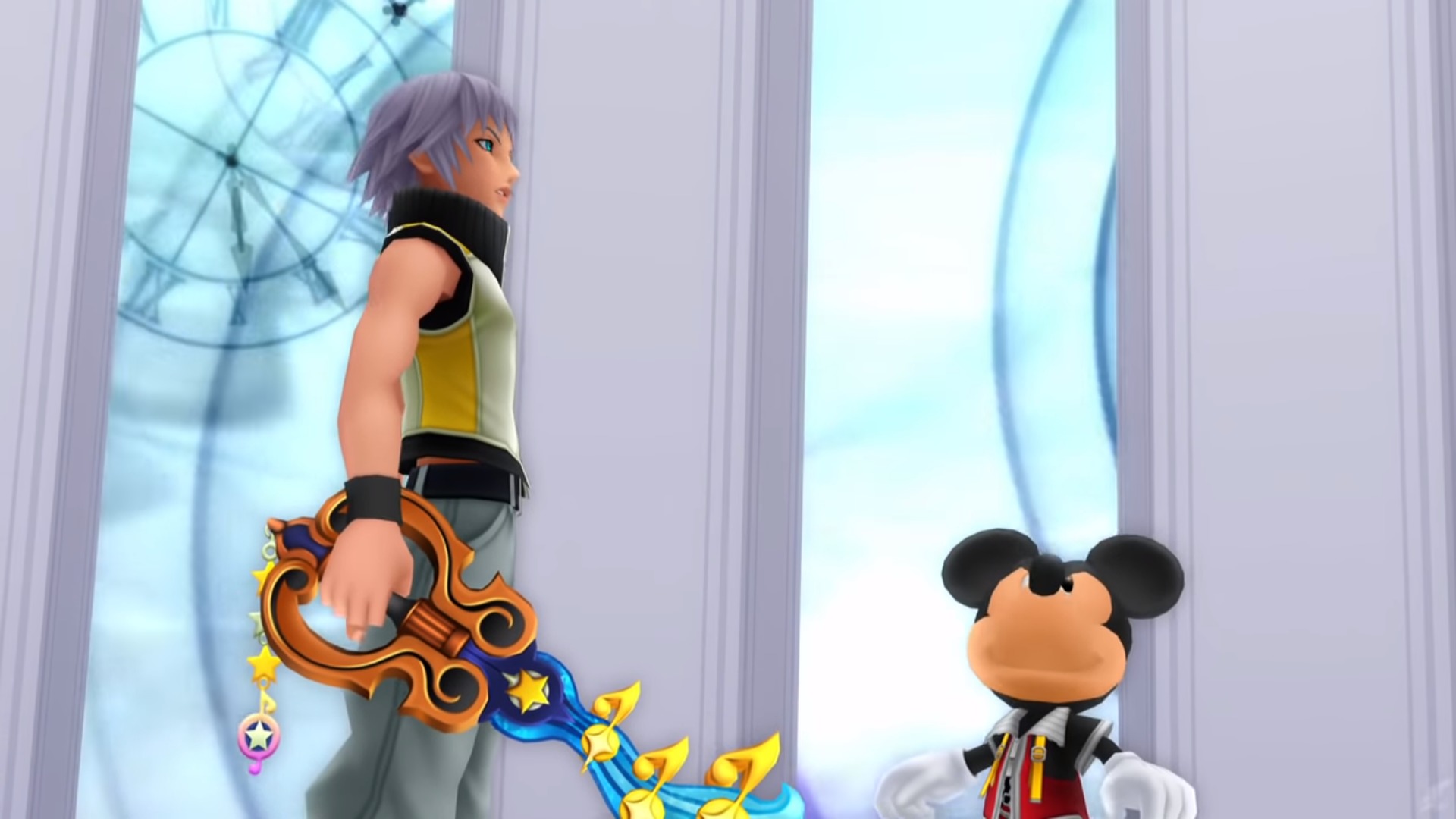 Riku et Mickey dans la salle du trône