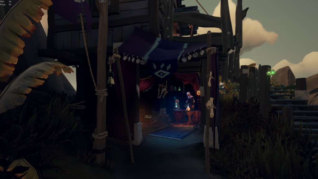 L'un des PNJ du jeu dans son échoppe