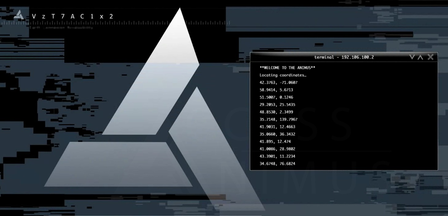 Screenshot bonus film Assassin's Creed - coordonnées