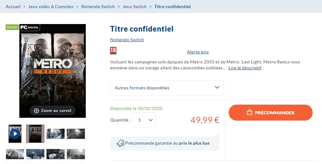 Page Metro Redux Switch Cultura