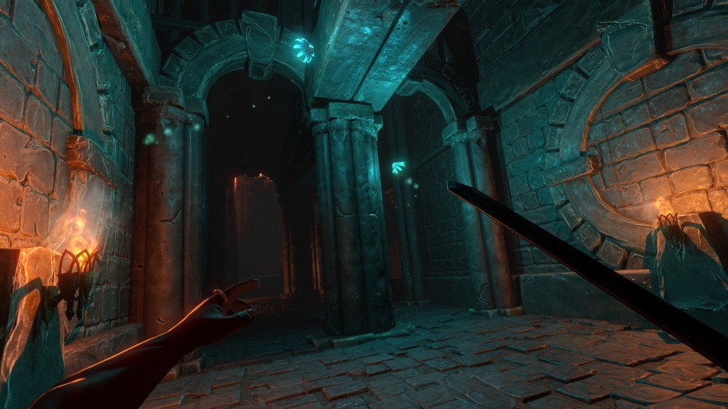  Underworld Ascendant donjon éclairage bleuté