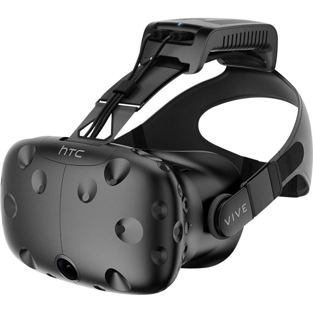 casque HTC VIVE vue de côté, surmonté d'un TP Cast