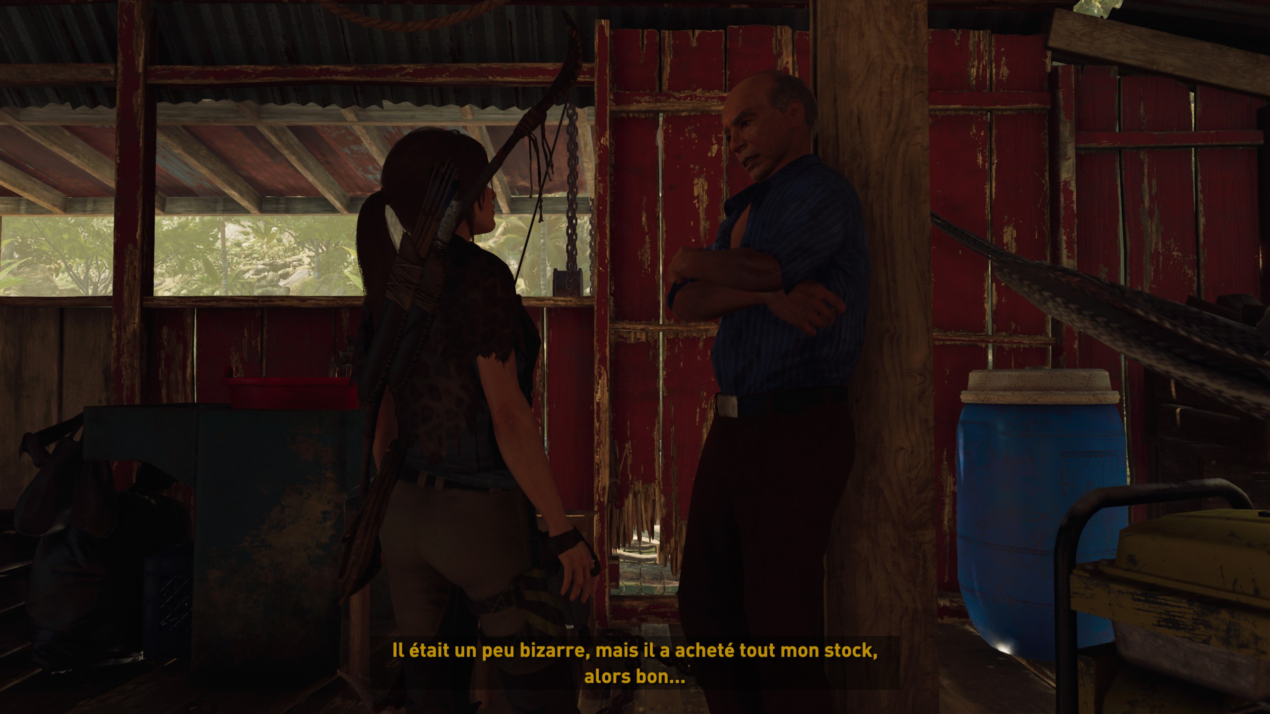  guide Shadow of the Tomb Raider Lara discute avec un local