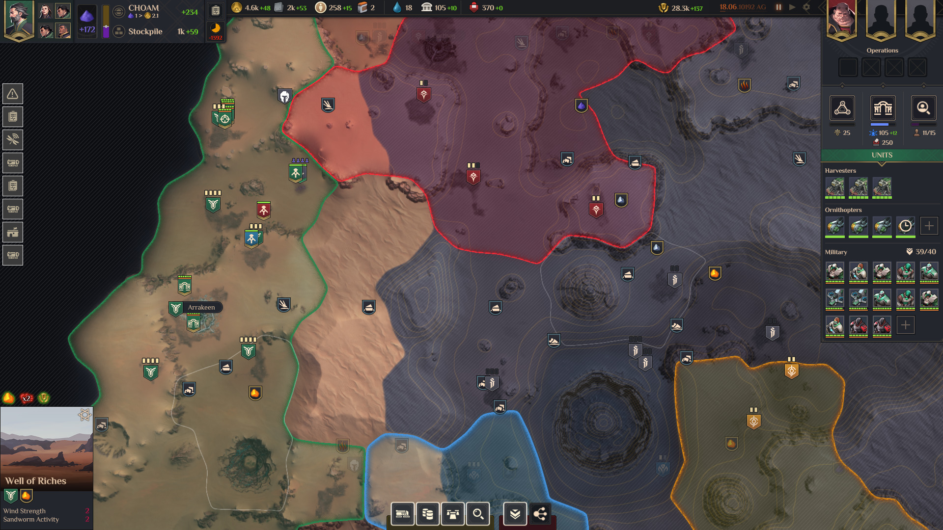 Dune: Spice Wars carte