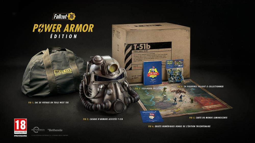 photo promotionnelle du contenu de l'édition Power Armor de Fallout 76