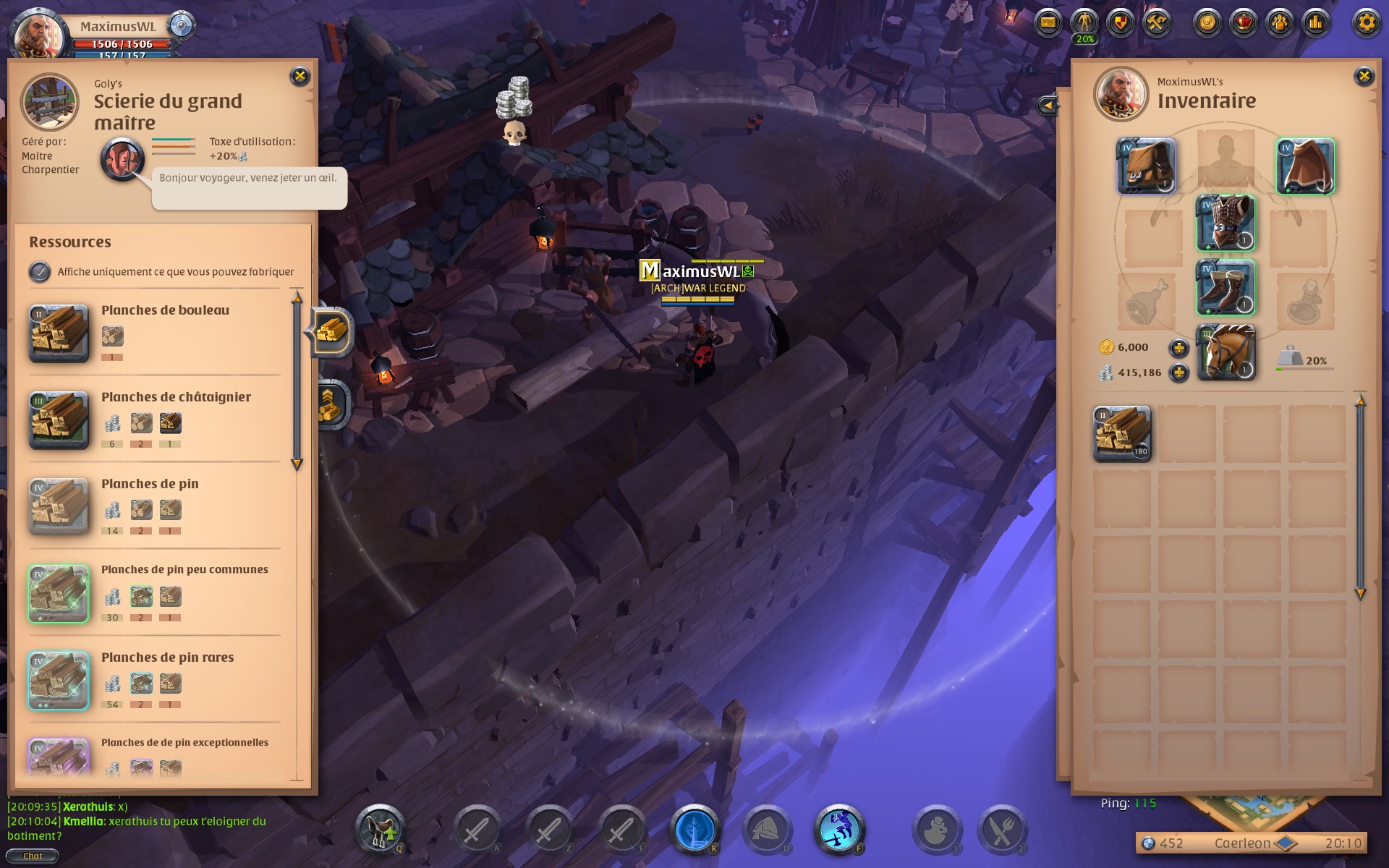 Guide Albion Online - Comprendre la focalisation - processus de focalisation interface
