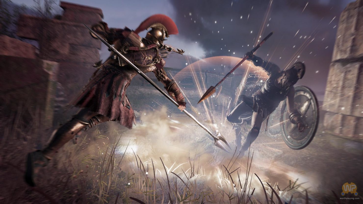 Assassin's Creed Odyssey duel, explosion de force au sol