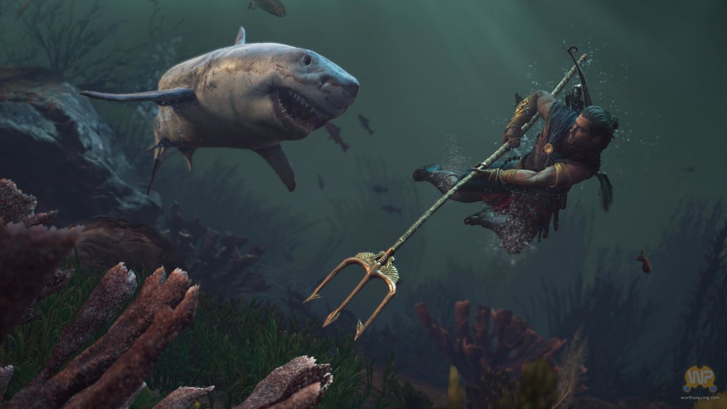 Assassin's Creed Odyssey Alexios contre requin 