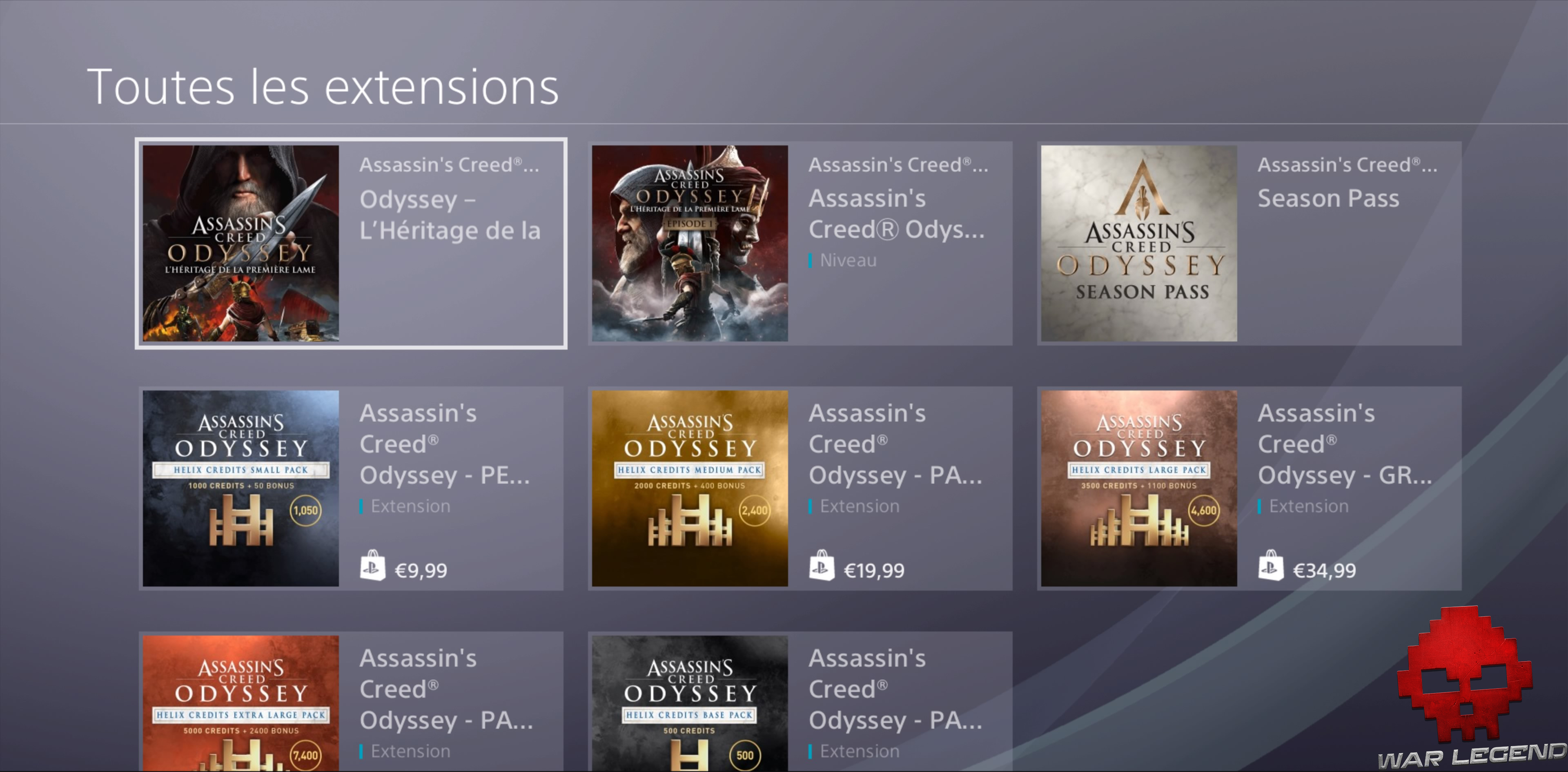 Assassin's Creed Odyssey - L'héritage de la première lame extensions