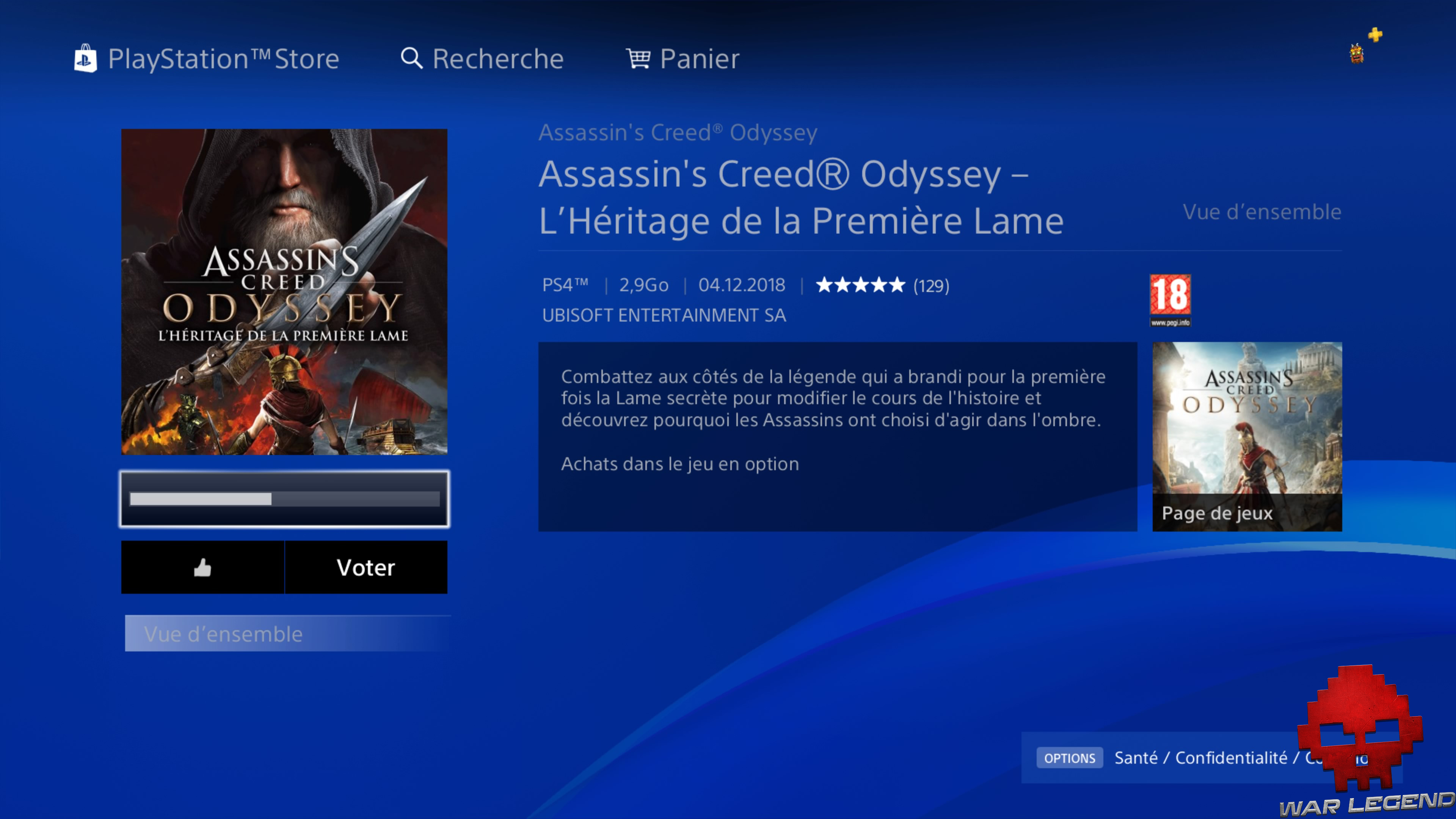 Assassin's Creed Odyssey - L'héritage de la première lame page de téléchargement