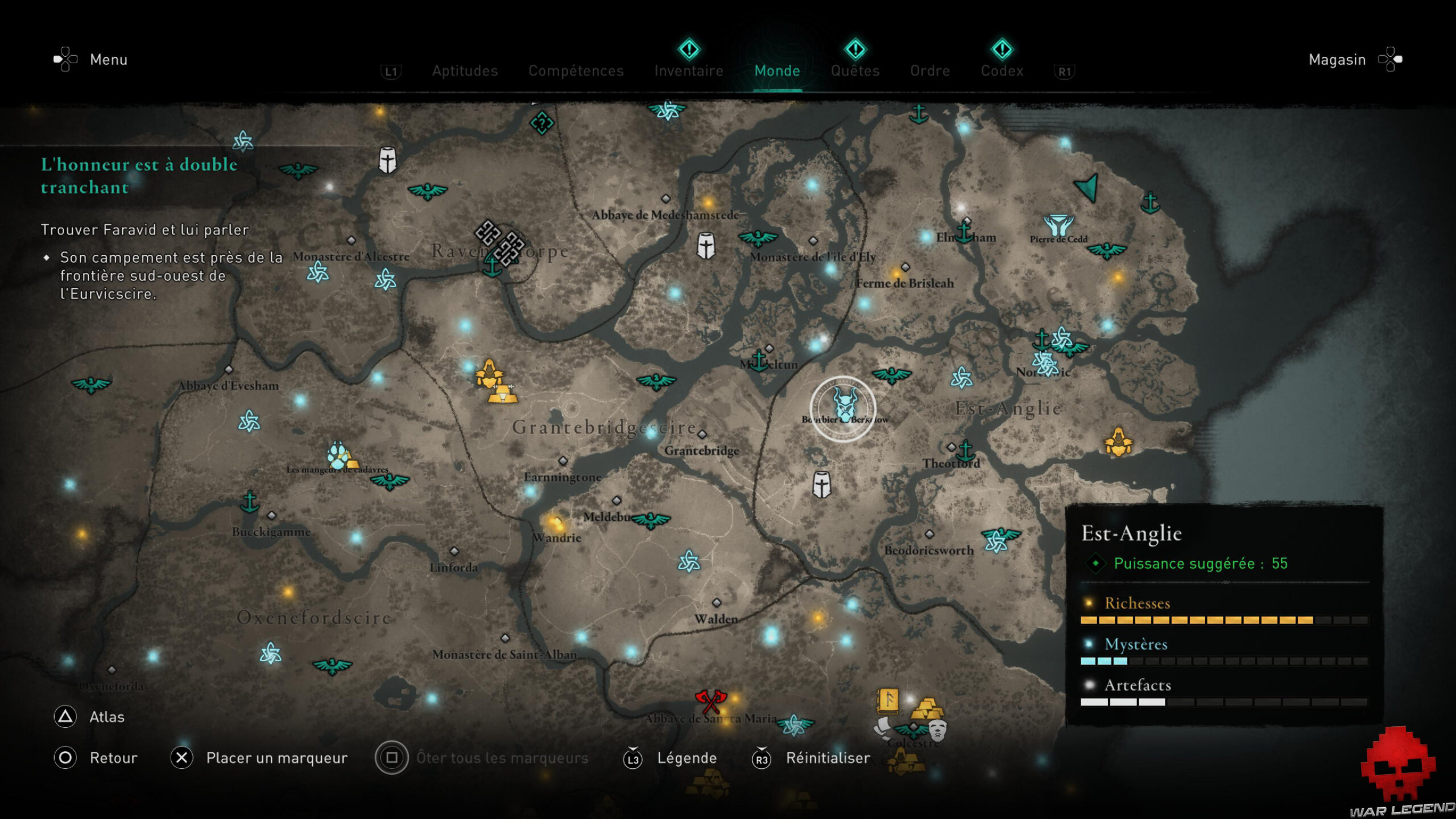 Assassin’s Creed Valhalla Thor 7 Carte Est-Anglie Assassin's Creed Valhalla