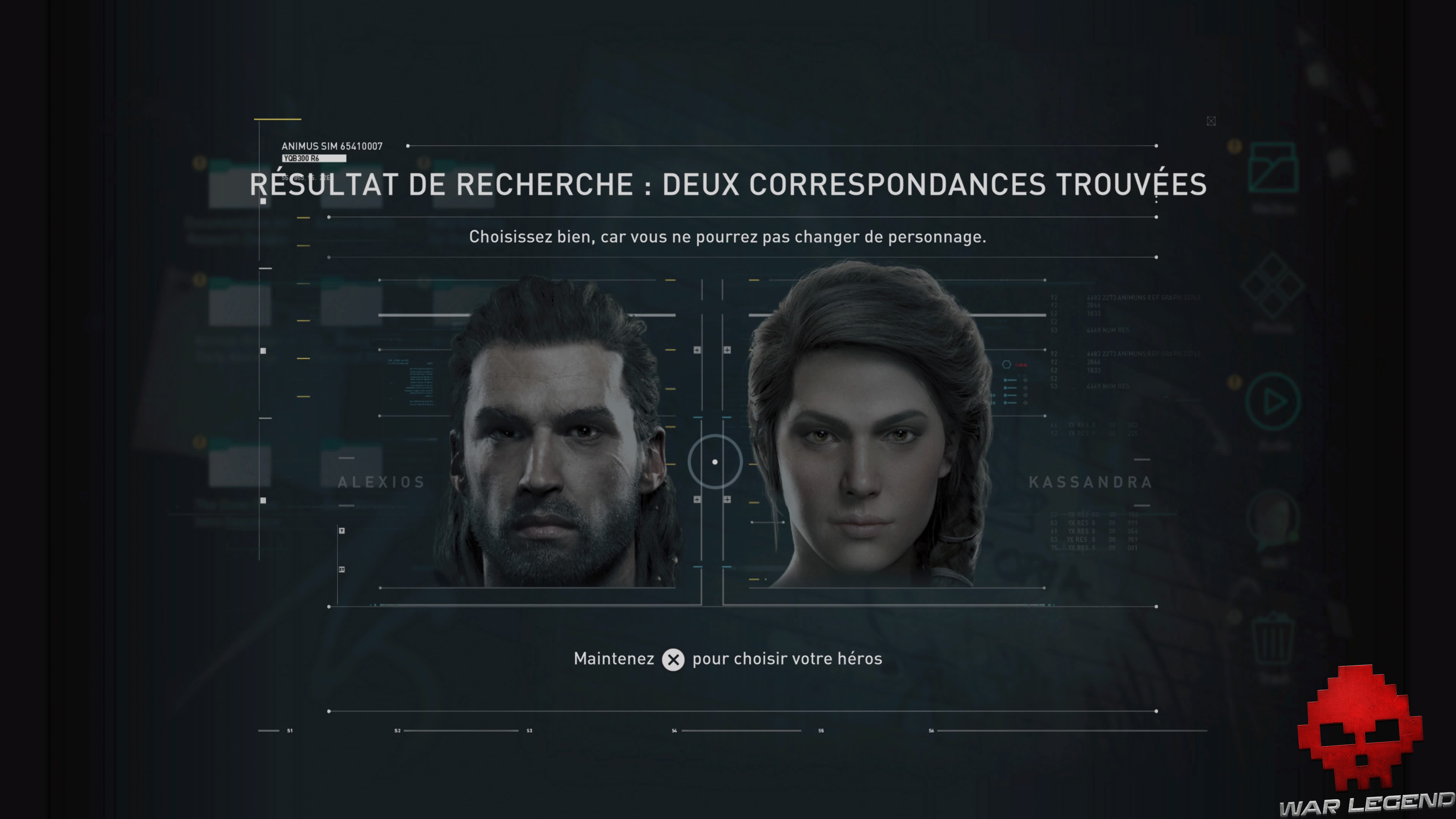 Test Assassin's Creed Odyssey - Choix entre Alexios et Kassandra