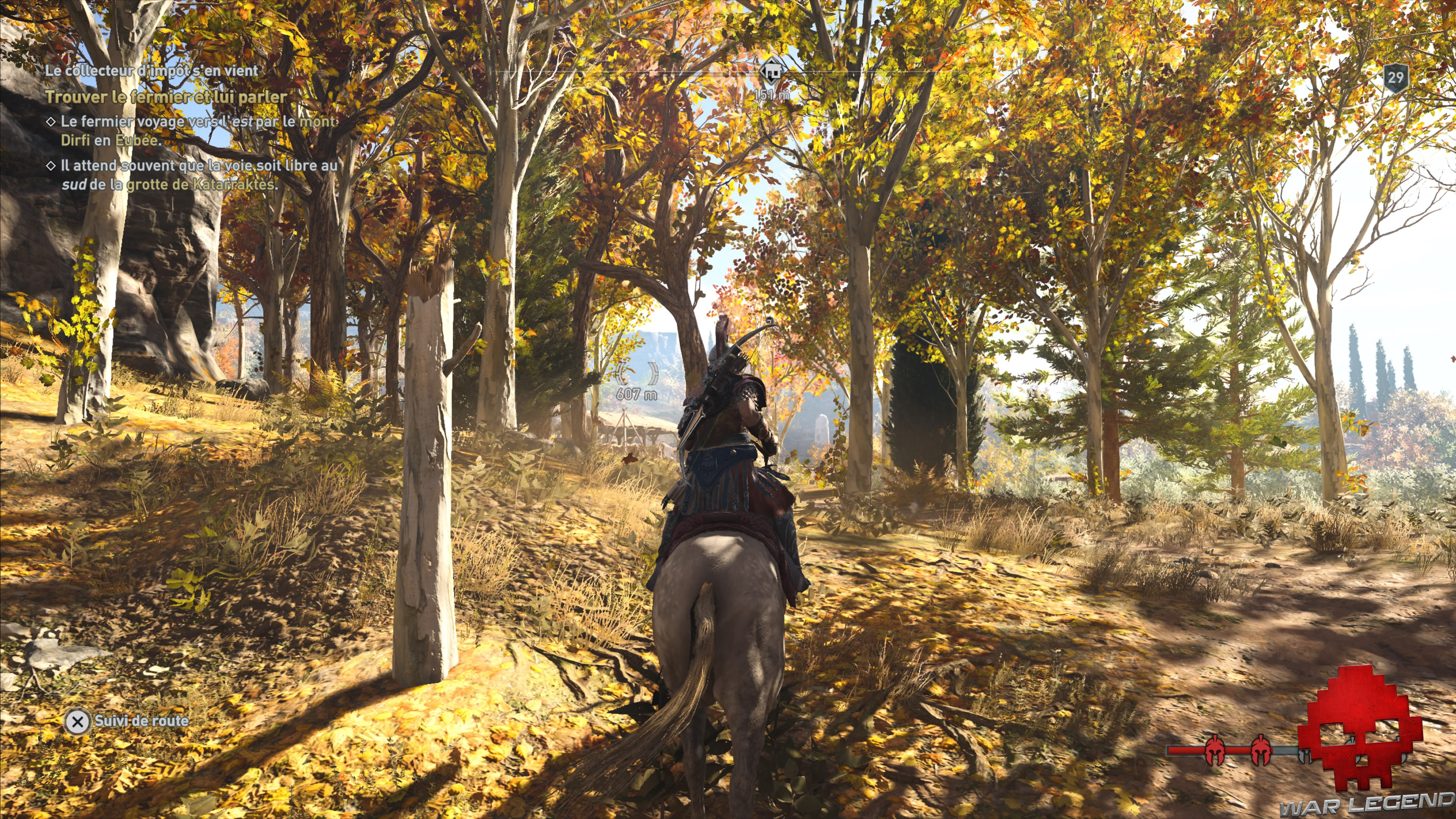 Test Assassin's Creed: Odyssey - Promenade en cheval dans les bois