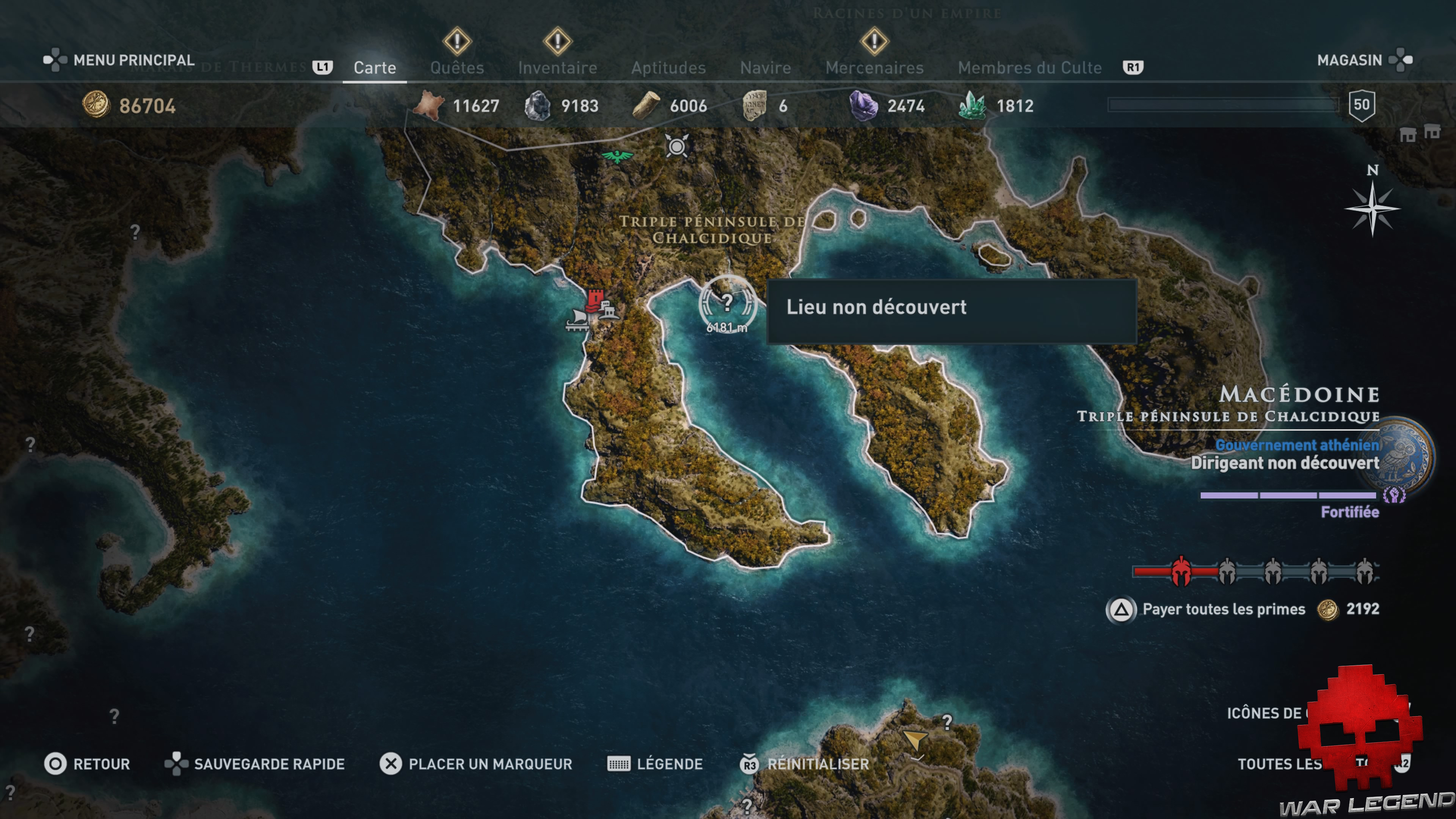 Guide assassin's creed odyssey emplacement conque