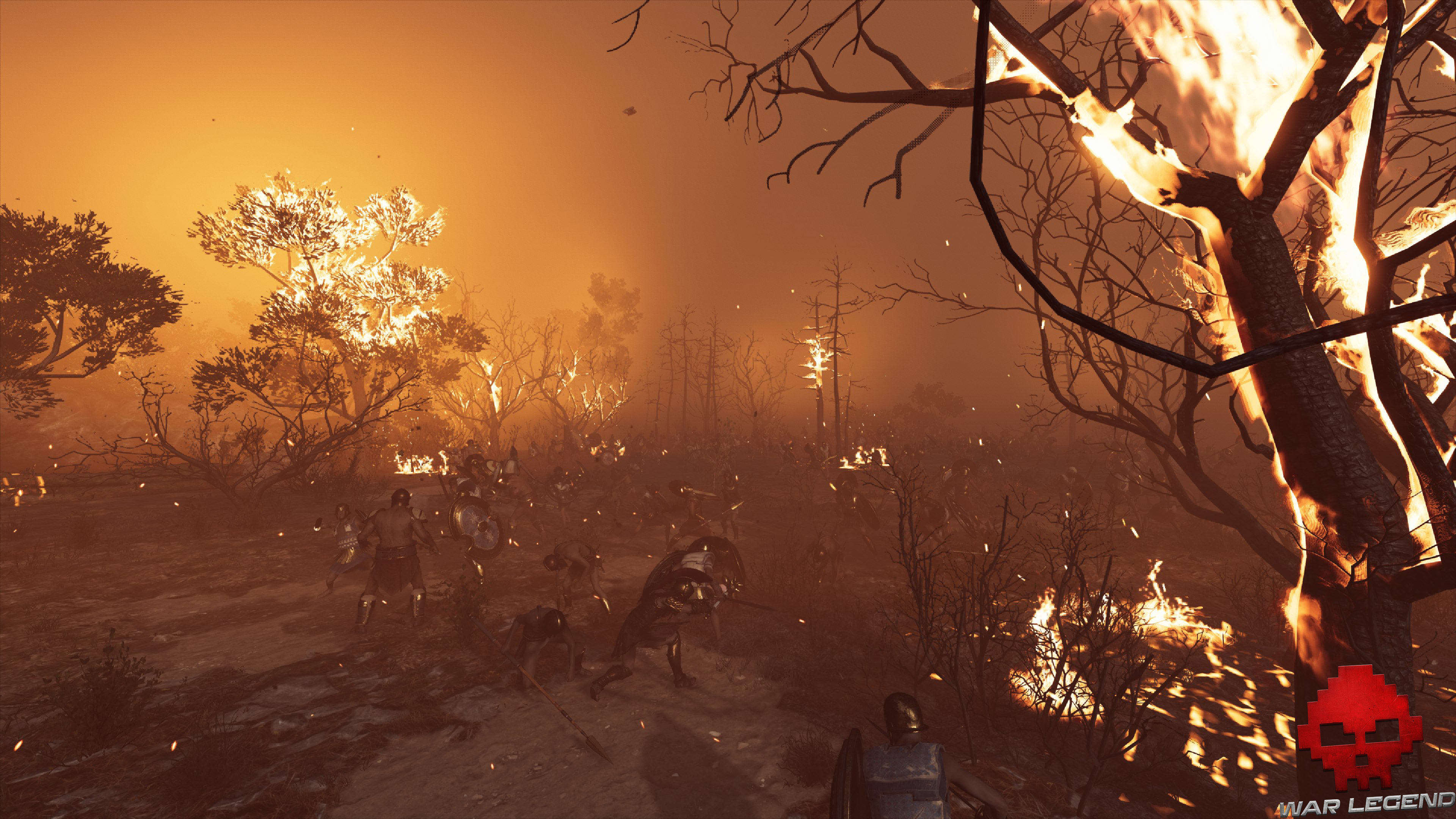 Test Assassin's Creed Odyssey - Scène de bataille incendiée