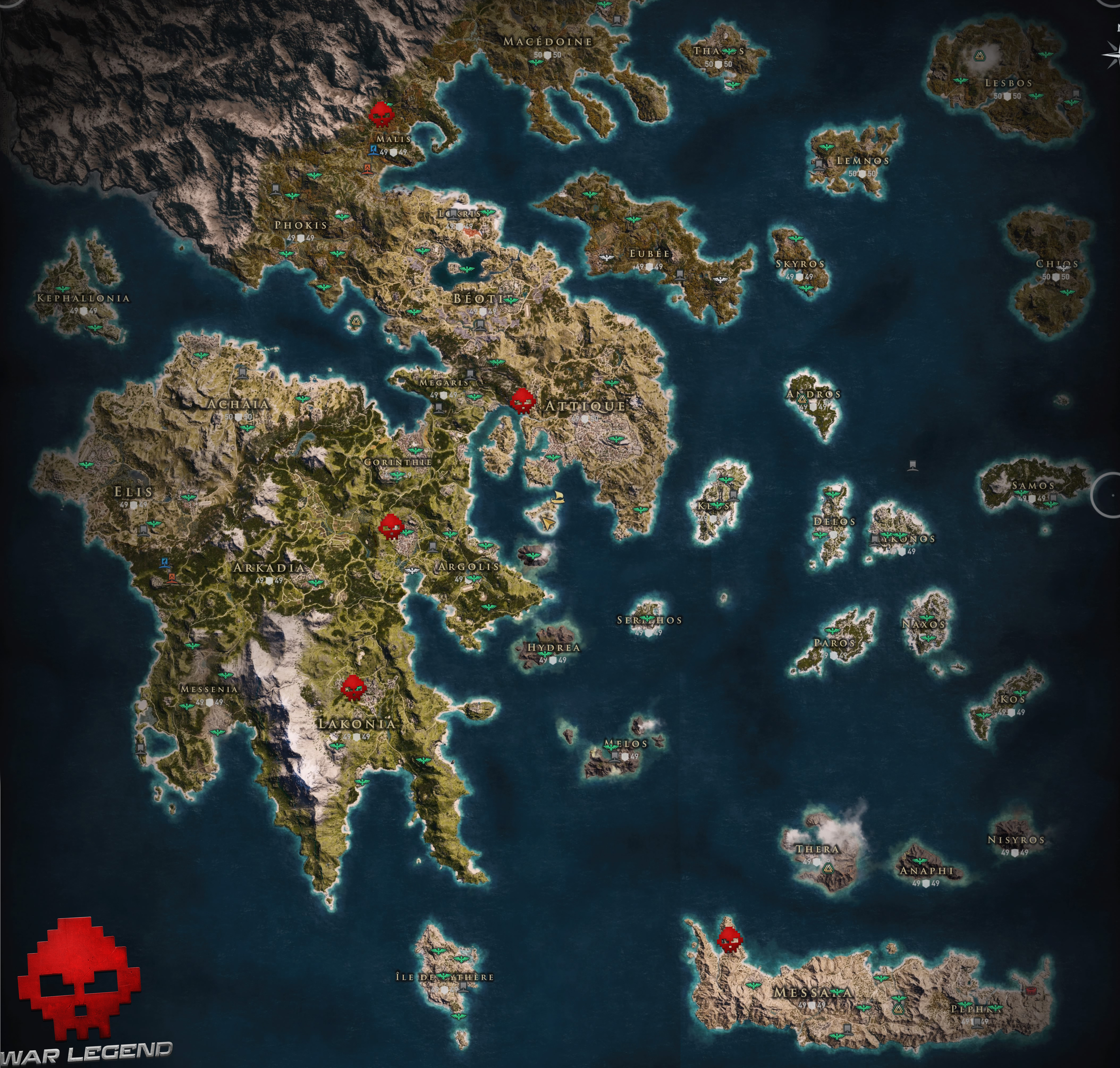 Carte AC Odyssey ensemble de pélerin