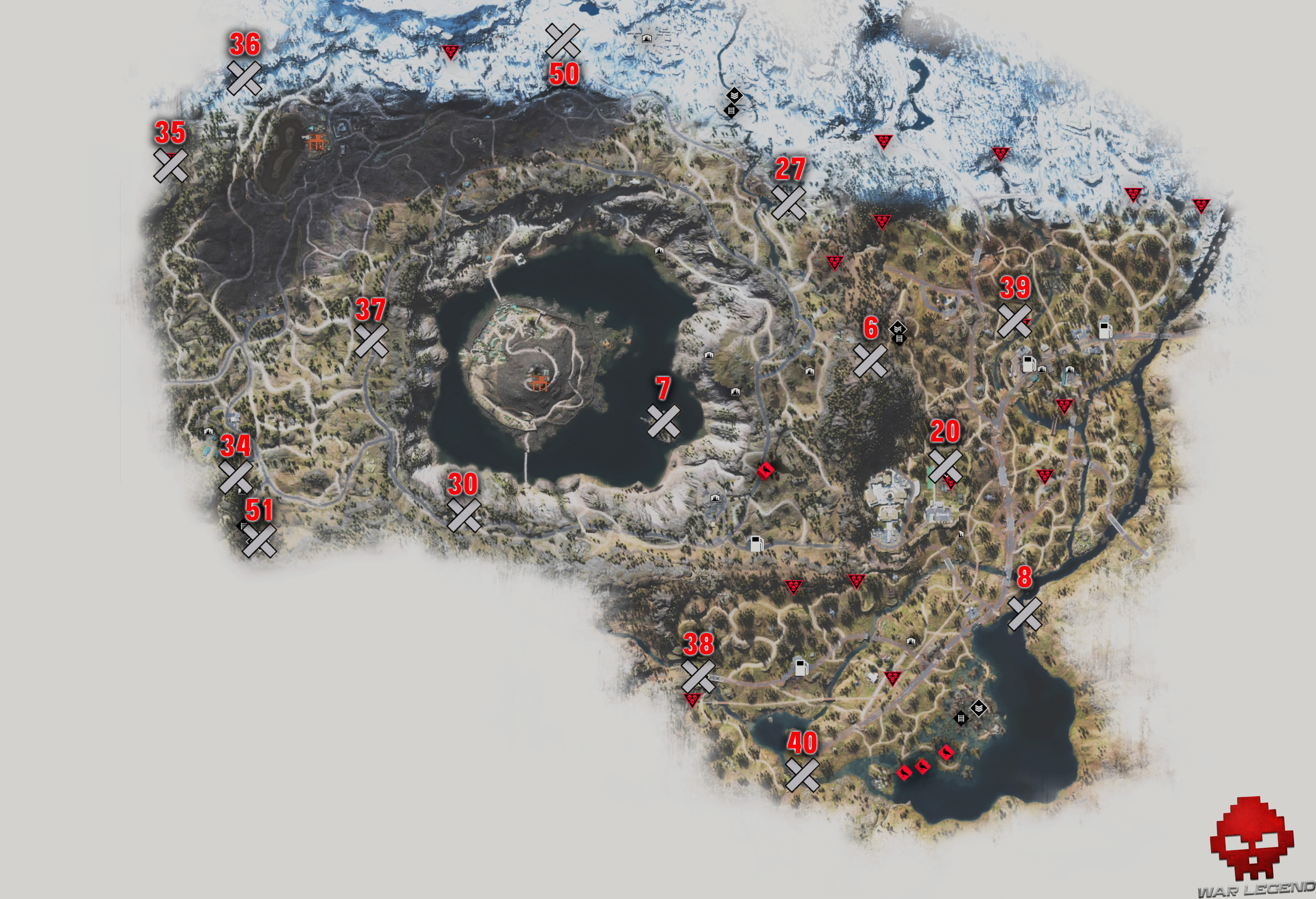 Carte nero Days Gone Crater Lake & AUtoroute 97