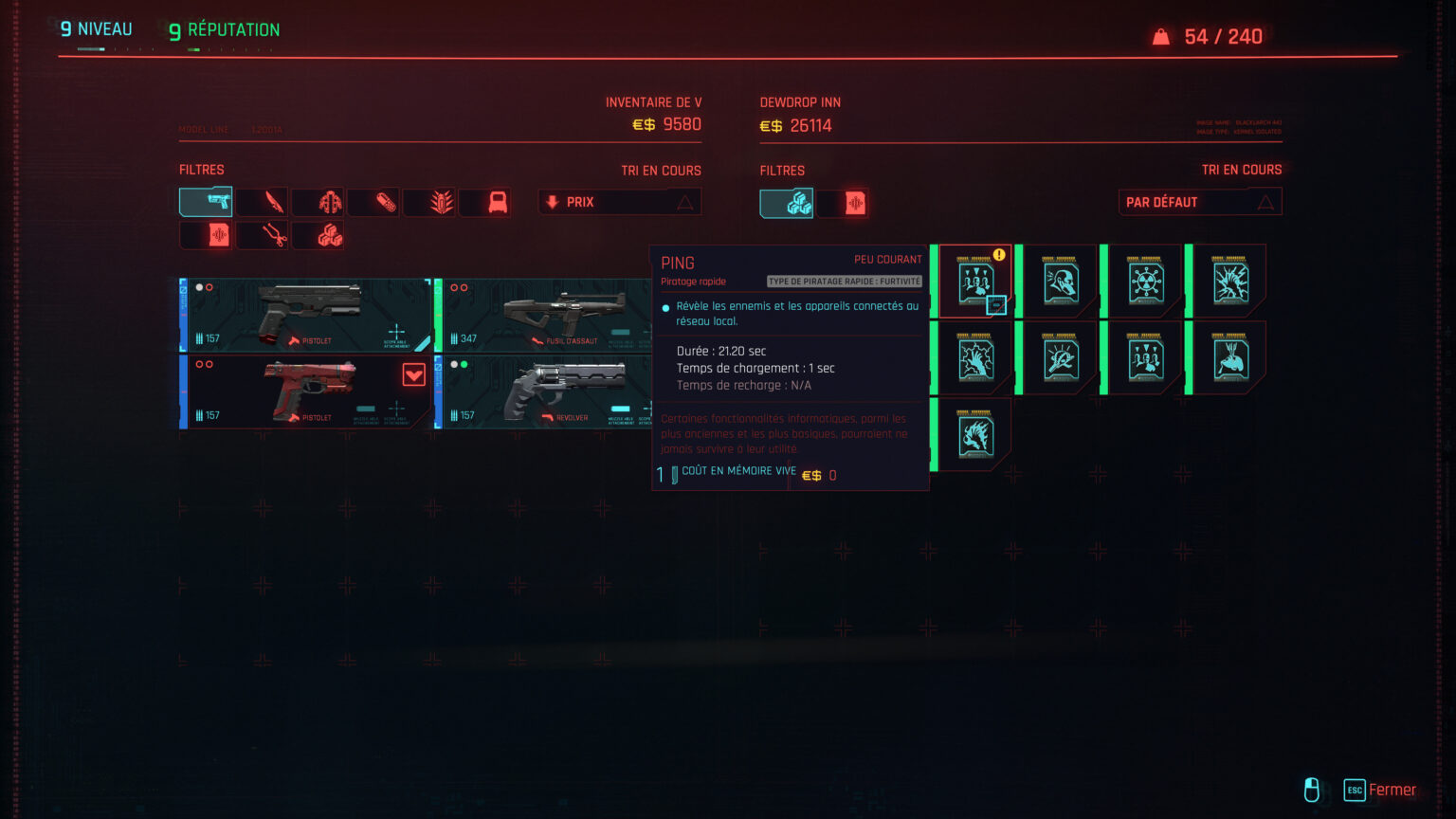 Guide Cyberpunk 2077 Récupérer le daemon Ping