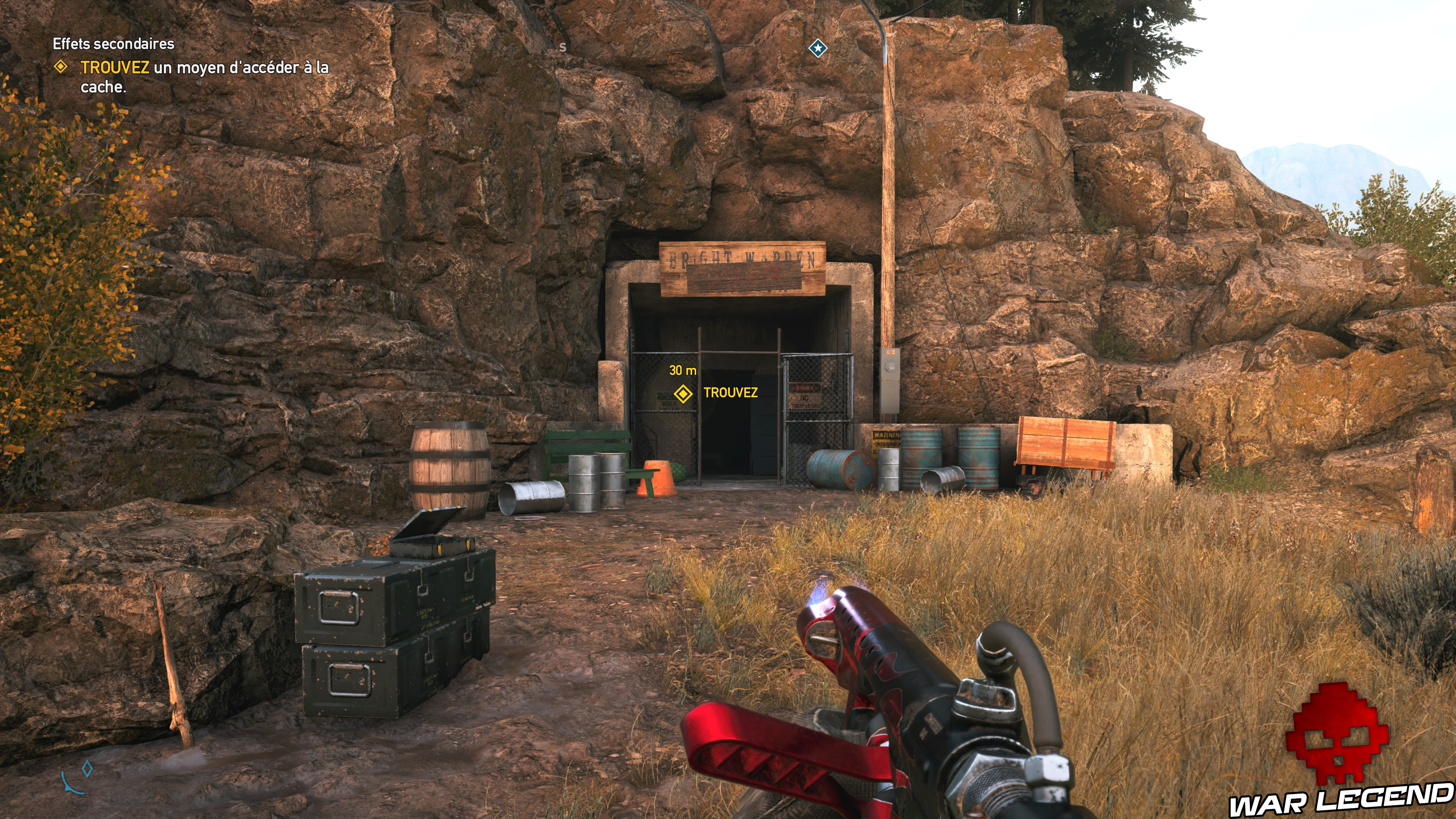 Guide Far Cry 5 - Les caches de survivaliste de la région de Faith (Henbane River) grotte