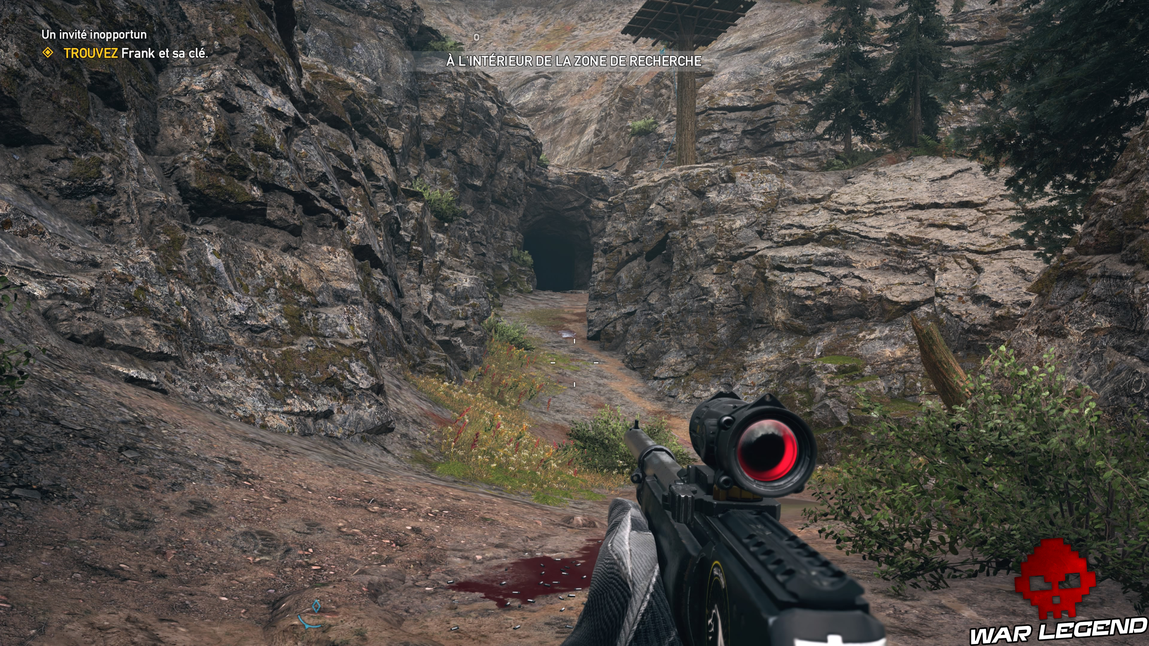 Guide Far Cry 5 - Les caches de survivaliste de la région de Jacob (Whitetail Mountains) traces sang