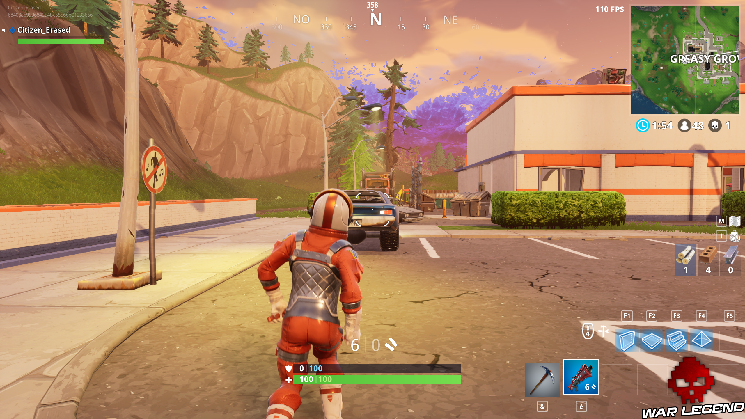 parking du fast food de greasy grove - lieux interdits fortnite