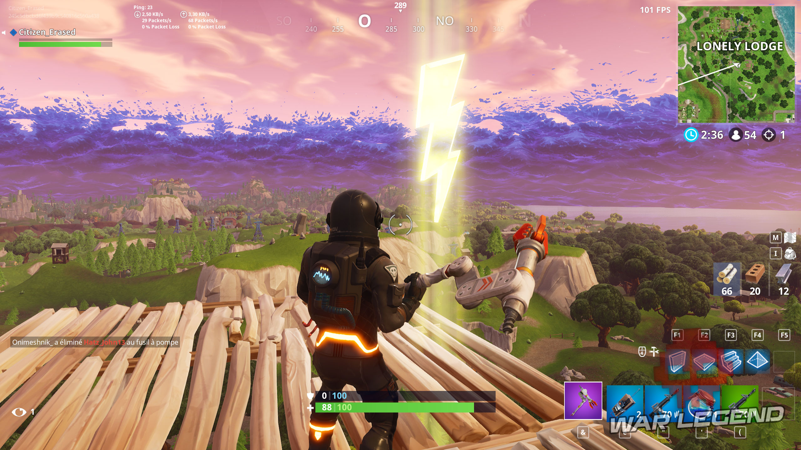 Guide Fortnite Battle Royale Saison 5 Semaine 1 Les Eclairs - voici une carte avec les emplacements de nombreux eclairs la liste n est peut etre pas exhaustive mais bien suffisante pour terminer le defi